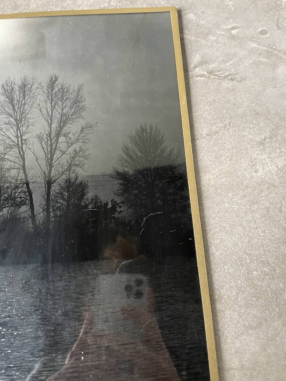 Old photographs lake and mountain