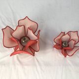 Set of Lotus fabric hanging lamps