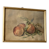 Pastel 1900, still life and glass frame