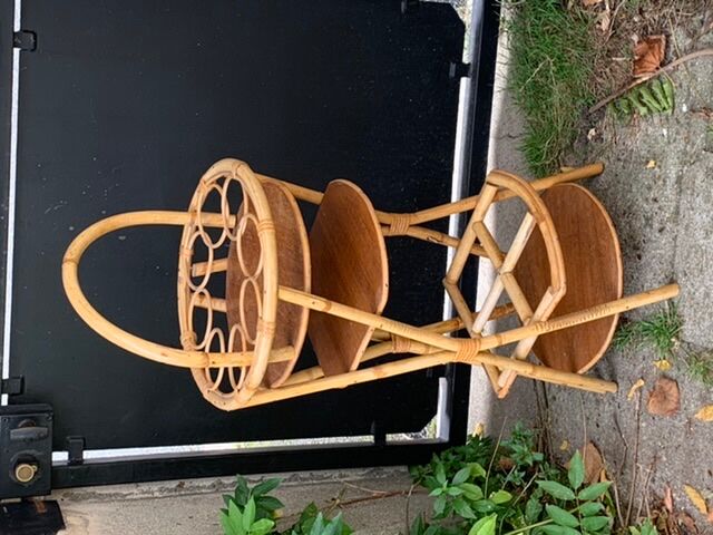 Bamboo bar, 3  compartments, 1960