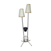 Vintage floor lamp magazine door in wrought iron