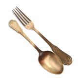 Silver metal cutlery SAM LUX