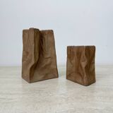 Set of 2 Rosenthal Paper bag vase by Tapio Wirkkala , 1970’s