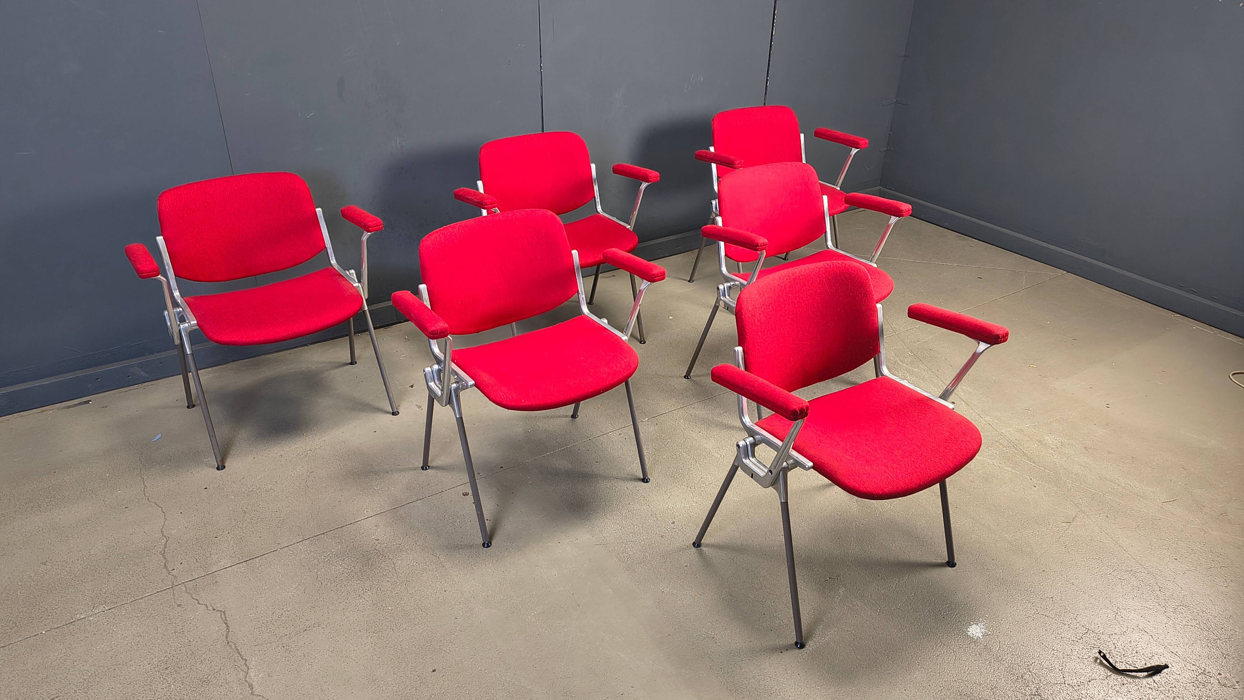 Chaises latérales vintage DSC 106 par Giancarlo Piretti pour Castelli, années 1970 - ensemble de 6
