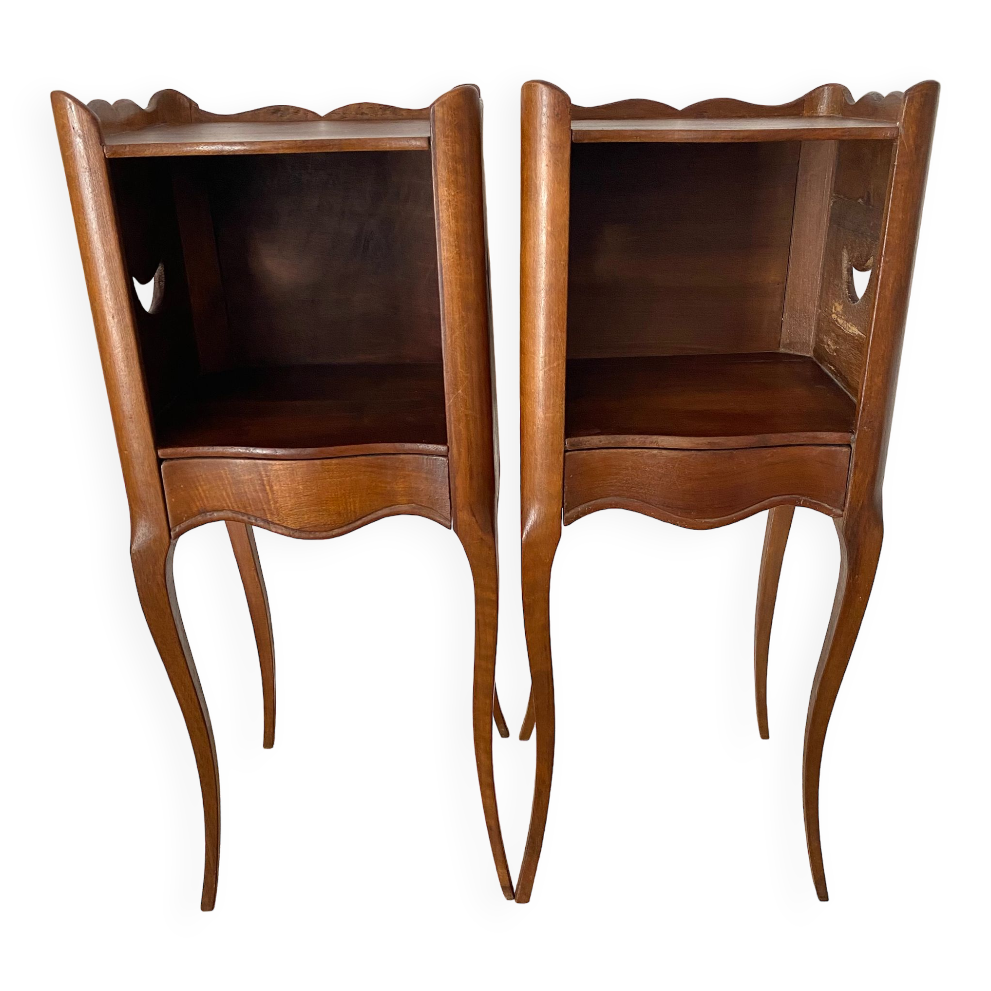 Pair of old louis XV style bedside tables