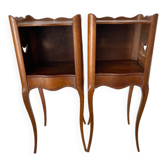 Pair of old louis XV style bedside tables