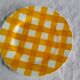 6 yellow gridded plates from the 50s-60s