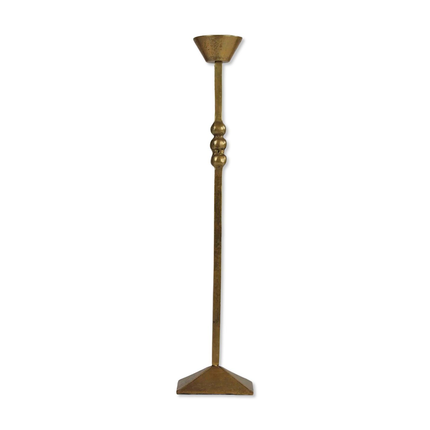 Brass Candlestick — Art Deco / Modernist Style, Belgium, circa 1920s–1940s