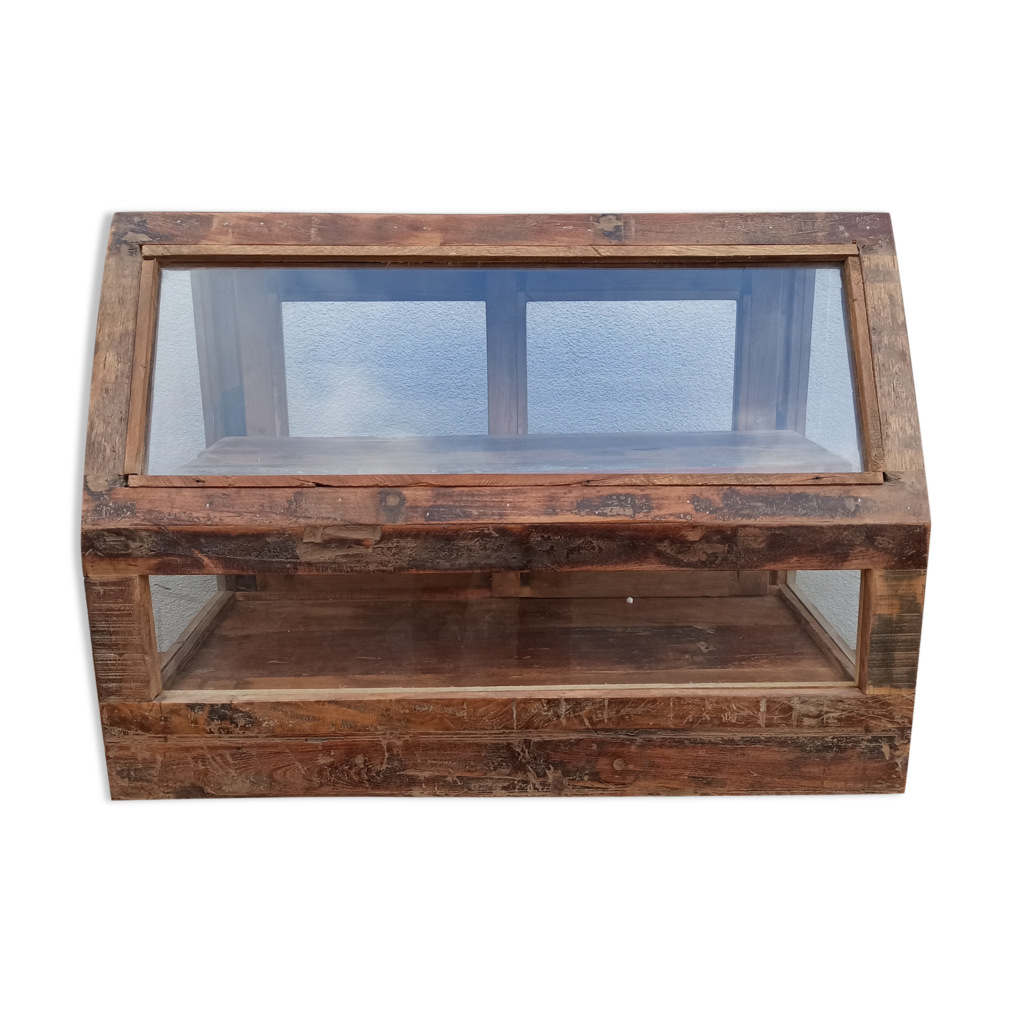 Antique wooden showcase