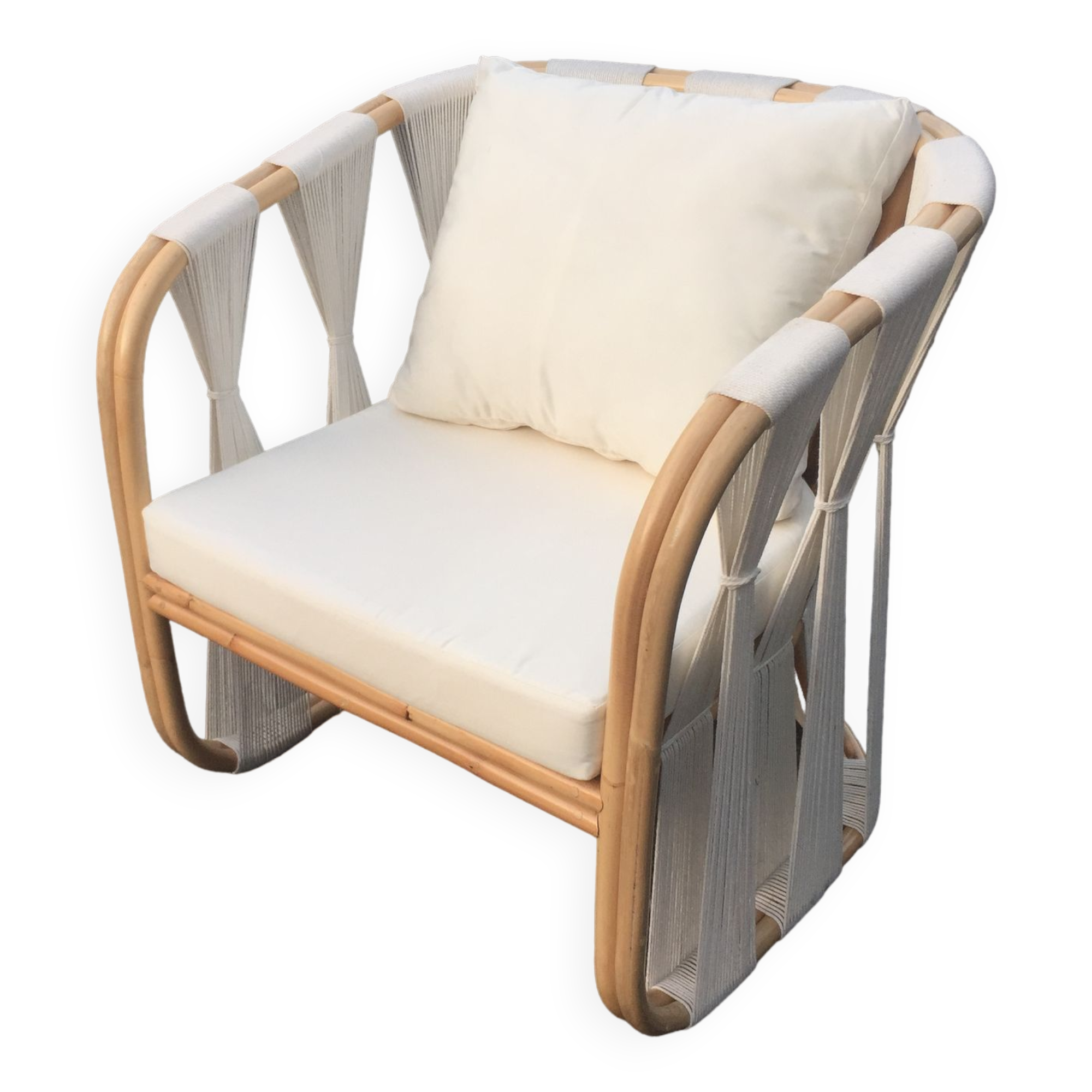 Wabisabi rattan lounge chair / single seat / club armchair