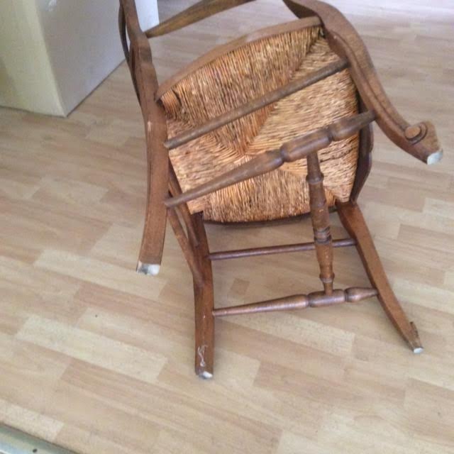 Fauteuil bois et paille