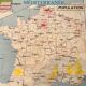 School map of france agriculture & livestock and administrative france 50s-60s