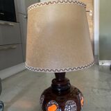 Lampe céramique marron