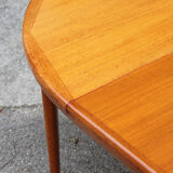 Danish teak extendable round table of the years 60