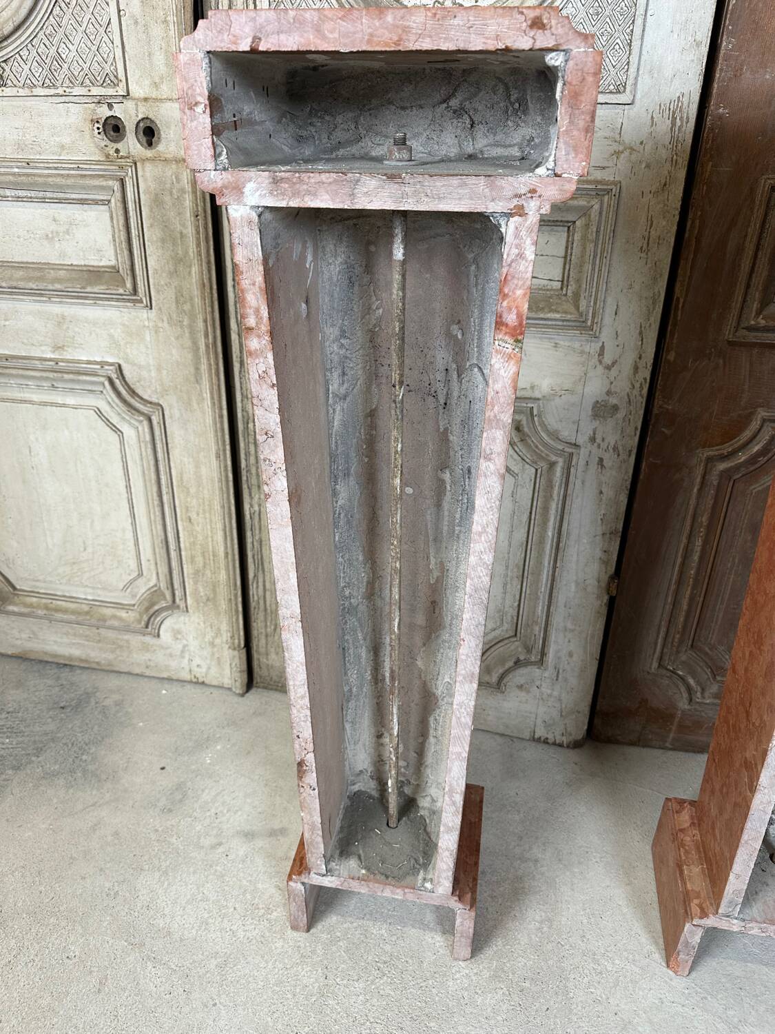 Pair of 20th century marble columns