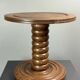 Chunky low wood turned side table in the style of Charles Dudouyt, 1950s