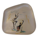 Plat en céramique vintage 60'S