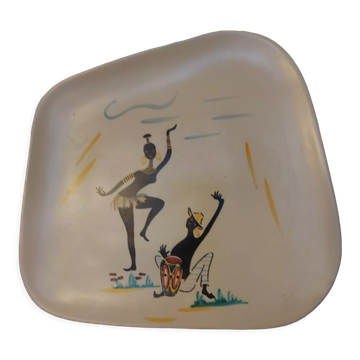 Plat en céramique vintage 60'S