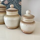 Series of 3 stoneware pots from Capucins Salins France