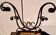 Porte manteau mural, forme de lyre, fer forgé,  style art déco