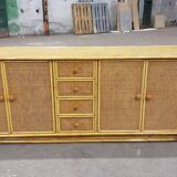 Rattan sideboard 1970