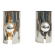 Pair of chrome wall lights with slits, 1970s