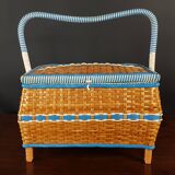Vintage wicker sewing box 60
