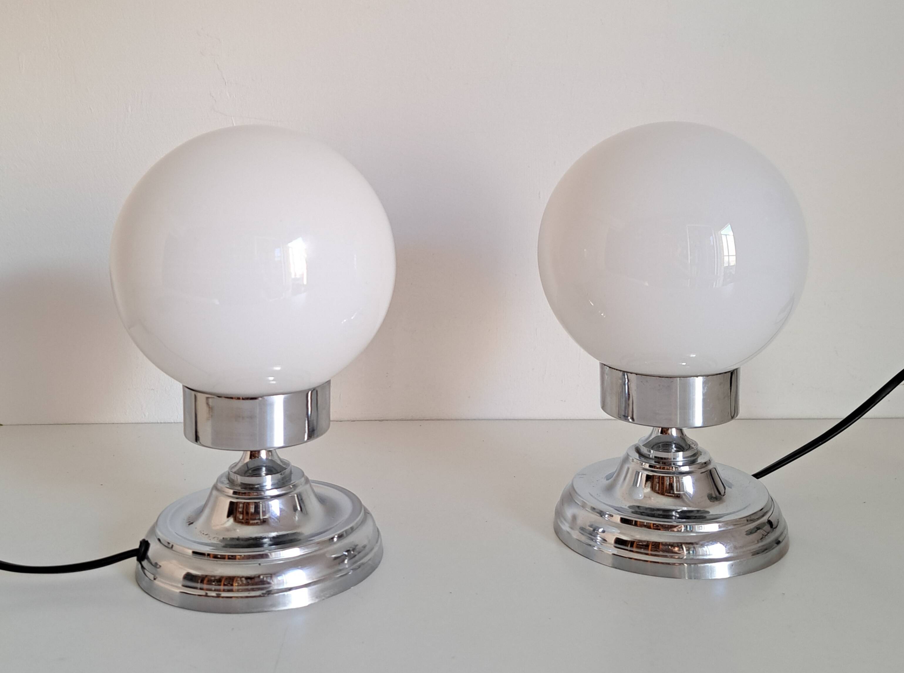 Pair of bedside lamps