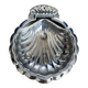 Vintage shell pocket emptier in shiny silver metal