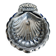 Vintage shell pocket emptier in shiny silver metal
