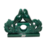 Decorative element with parakeets