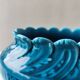 Blue glazed ceramic vase and pocket planter by Théodore Deck.