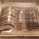 12 teaspoons, floral pattern with lily of the valley, silver metal