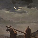 Tableau nocturne signé et daté 1882
