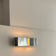 Vintage chromed metal wall lamp, France 1980
