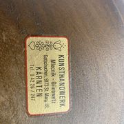 Assiette en bois peinte à la main de karnten Autriche vintage