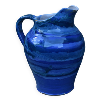 Antique blue Hennebont pitcher