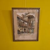 French Watercolor by Henri Boitiat (1866 1944).