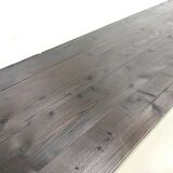 Large 1950s Farm Table in Burnt Wood (Shou Sugi Ban) – L245 cm