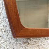 Rounded mirror teak 1950 - 79x35cm