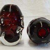 Pair of glass vases by Aseda, Sweden