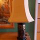 Lampe pagode , abat jour soie