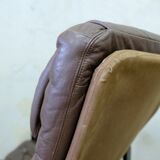 Mid-century Finnish leather lounge chair by Oy BJ Dahlqvist for BD Furniture, 1960s