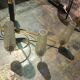 Vintage chandelier in glass and brass 1970