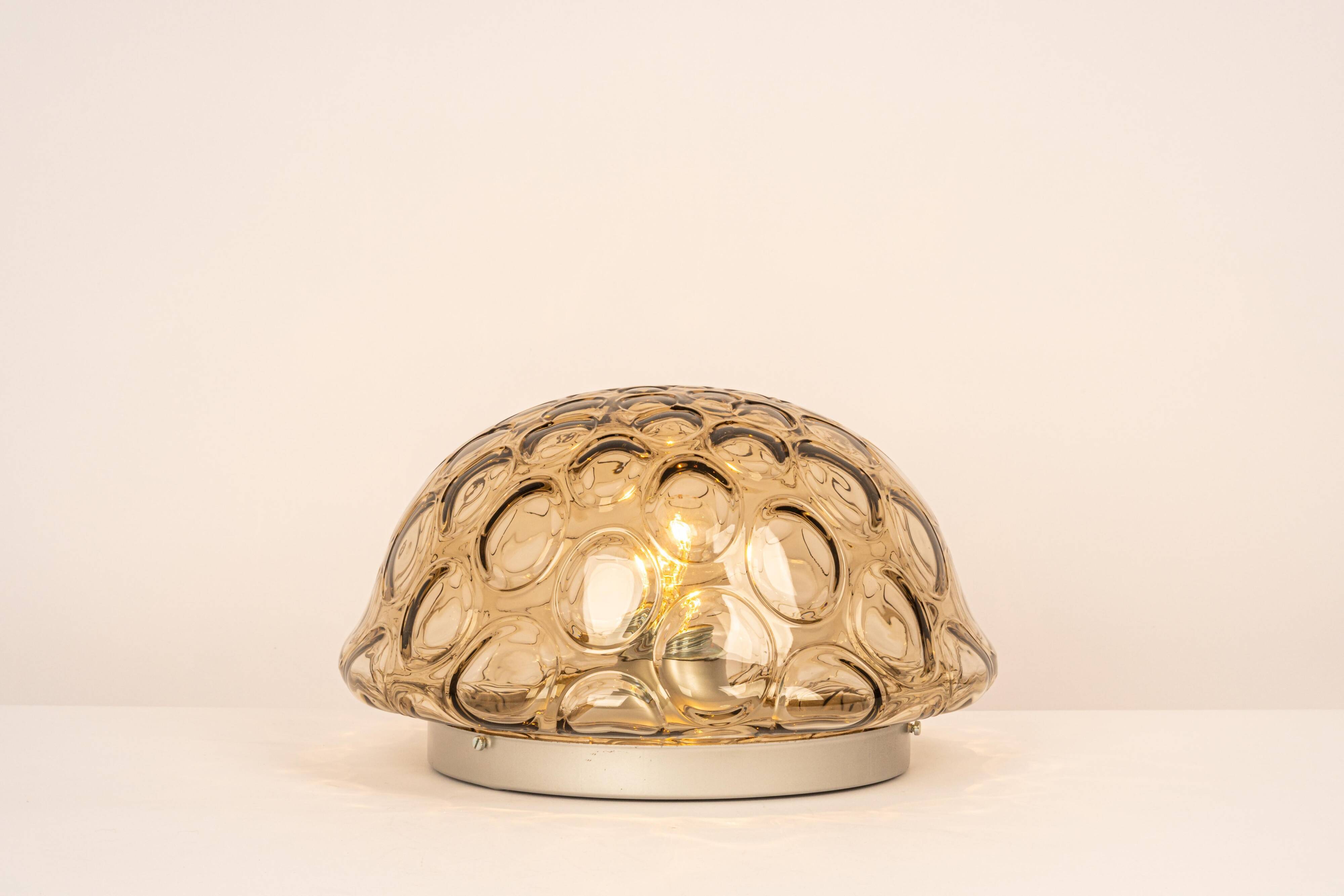 Wall/Ceiling Light in Smoked Glass, Sputnik, Germany