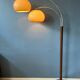 Mid-century Dijkstra double arc mushroom floor lamp