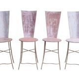 Set de 4 chaises métalliques, XXème