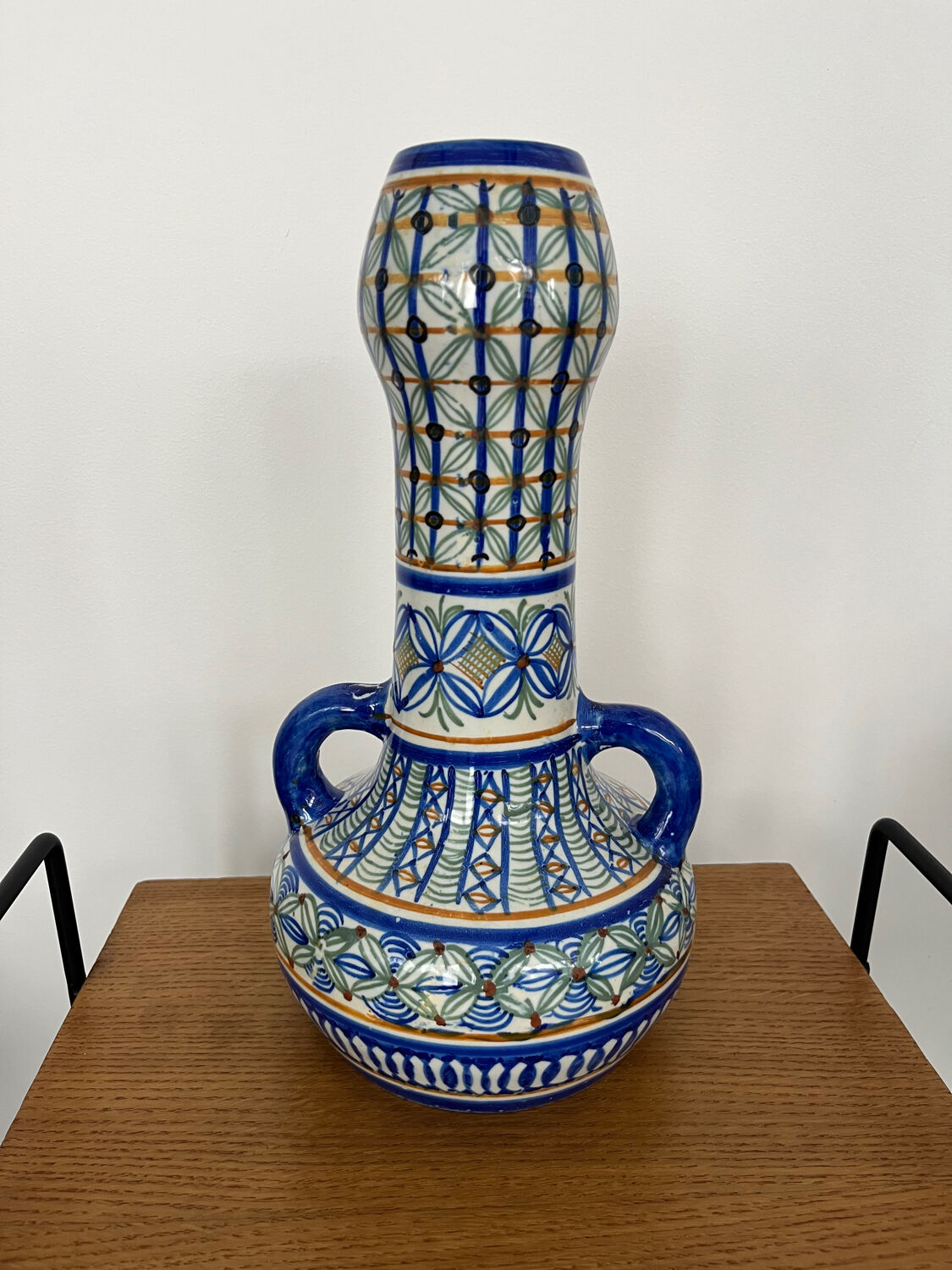 Ancient majolica earthenware vase