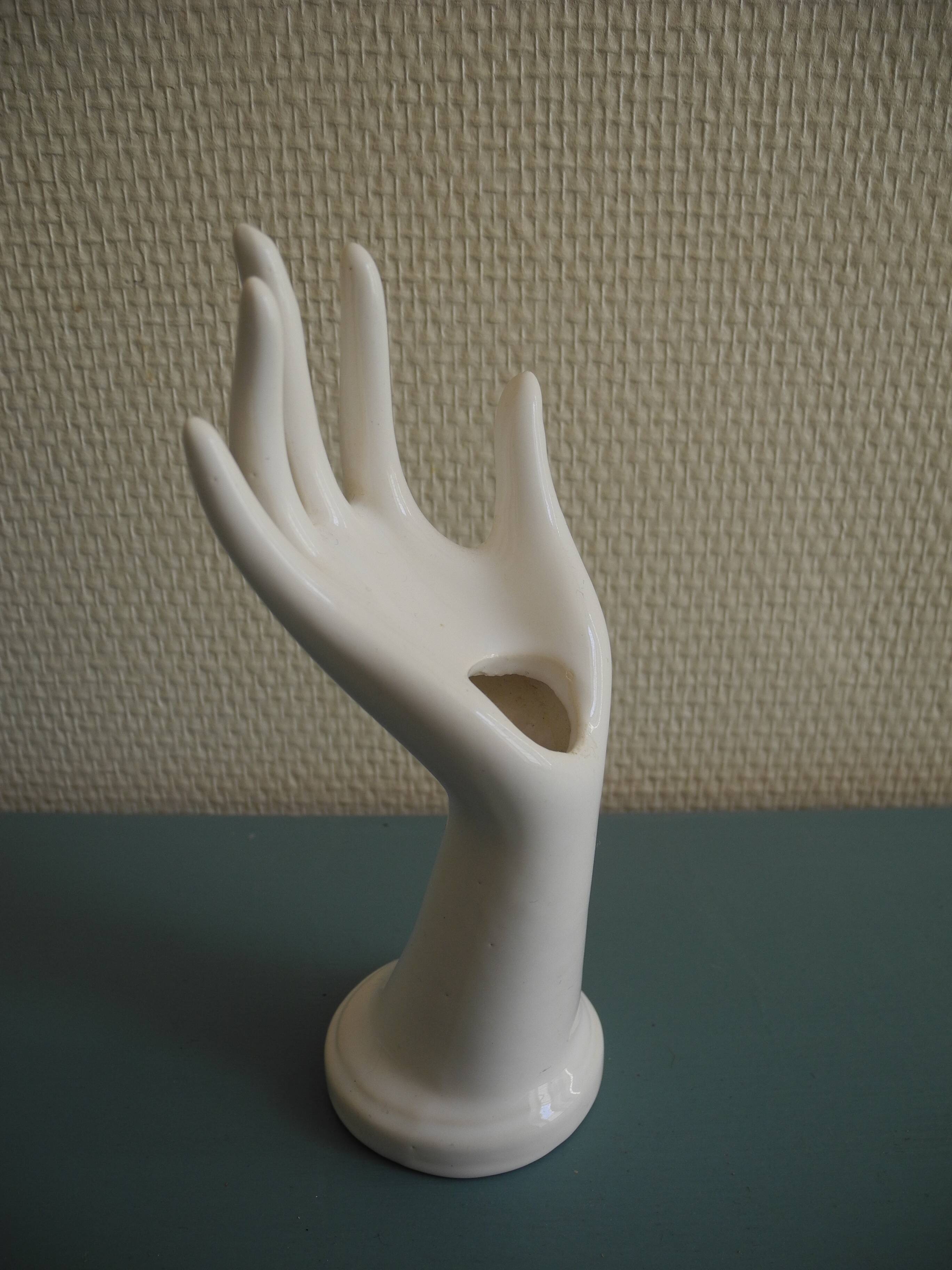 hand ring holder soliflore decorative retro shabby vintage ring holder