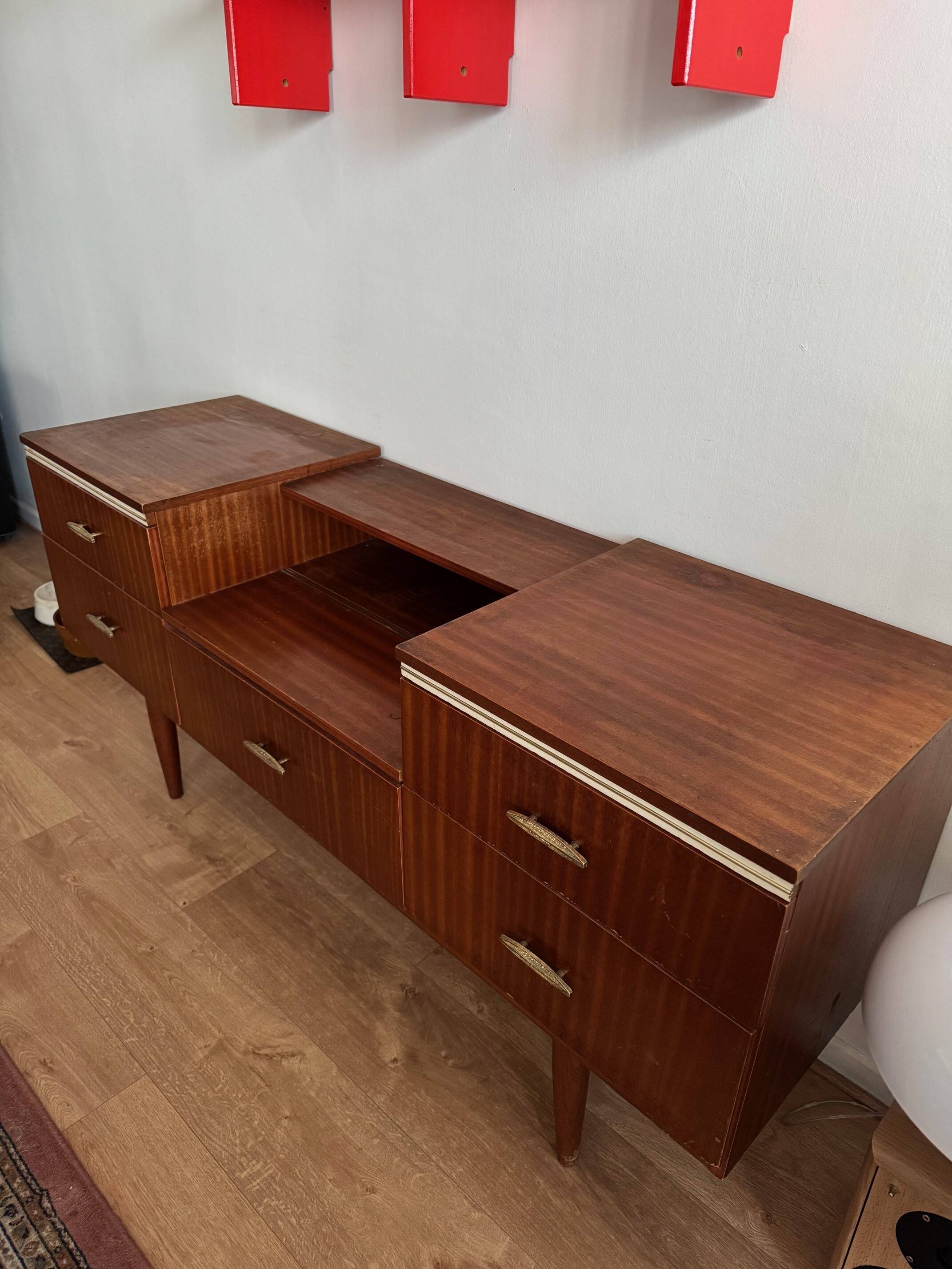 1960s vintage sideboard, 145 x 43.